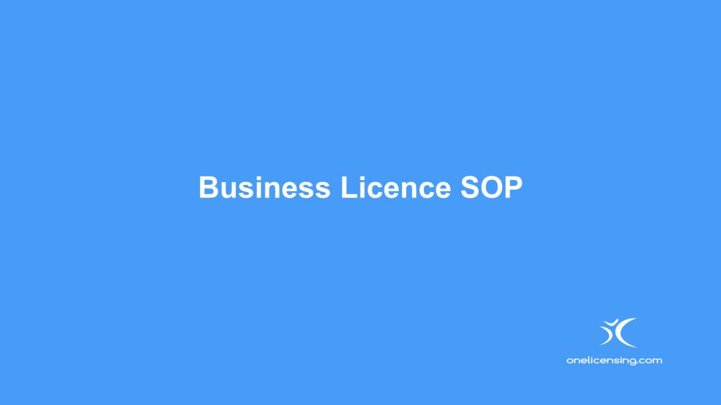 Business License SOP