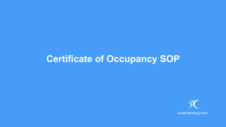 Image with Certificate of Occupancy SOP text