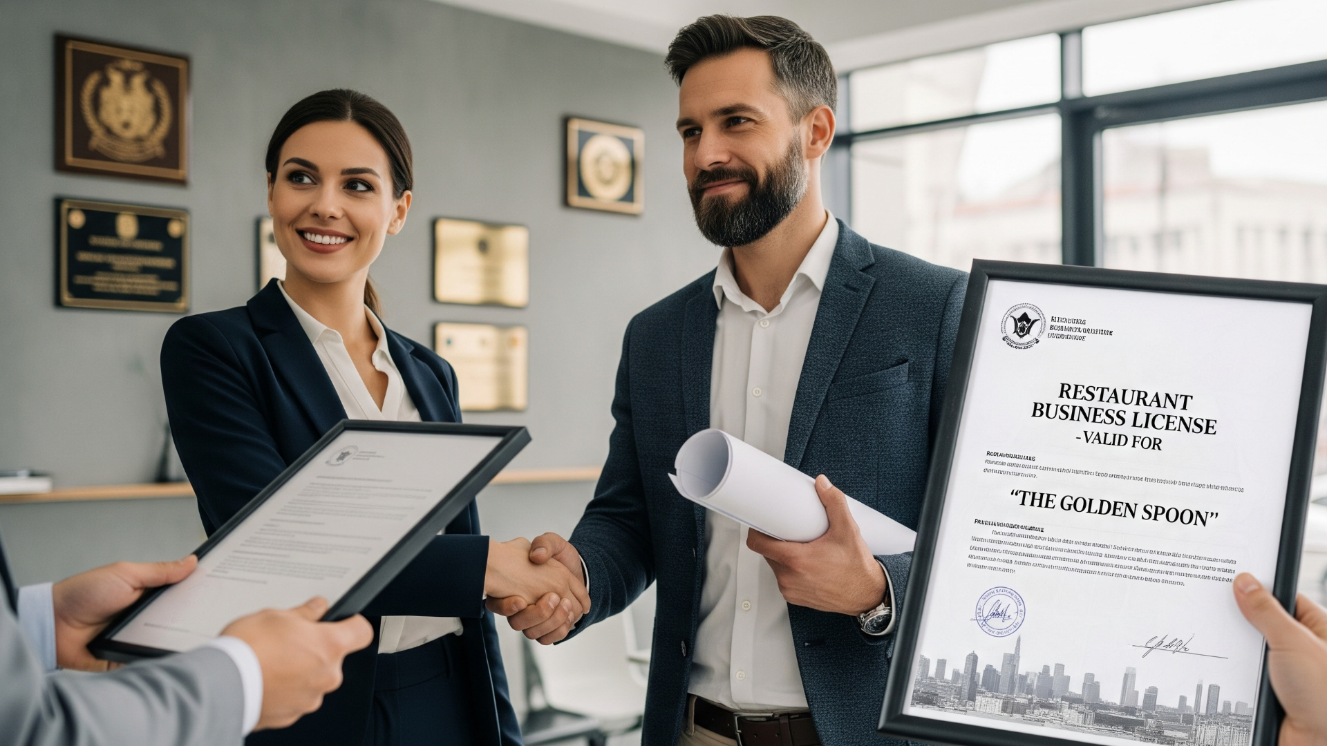 two people doing town planning in an office